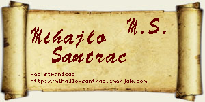 Mihajlo Santrač vizit kartica